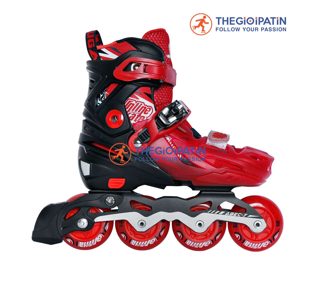 Giày Patin 8 Bánh Phát Sáng Centosy Cougar 333 Cho Trẻ Em, Patin Có Phanh, Patin Có Nút Chỉnh Size