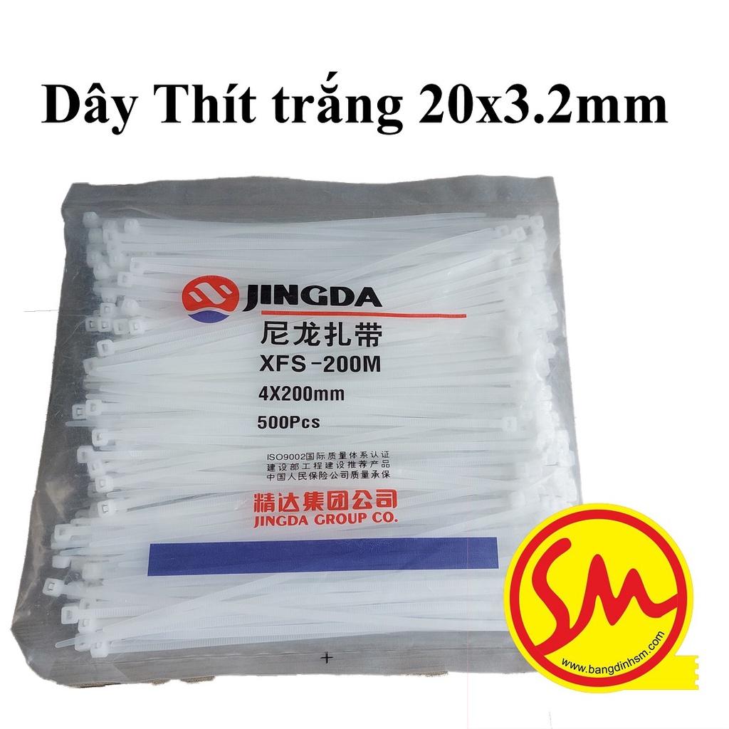 DÂY THIẾT NHỰA, DÂY RÚT TRẮNG giá tốt bản 20x 3.2mm chuyên dùng để BUỘC, THẮT, CỐ ĐỊNH CÁC ĐỒ VẬt