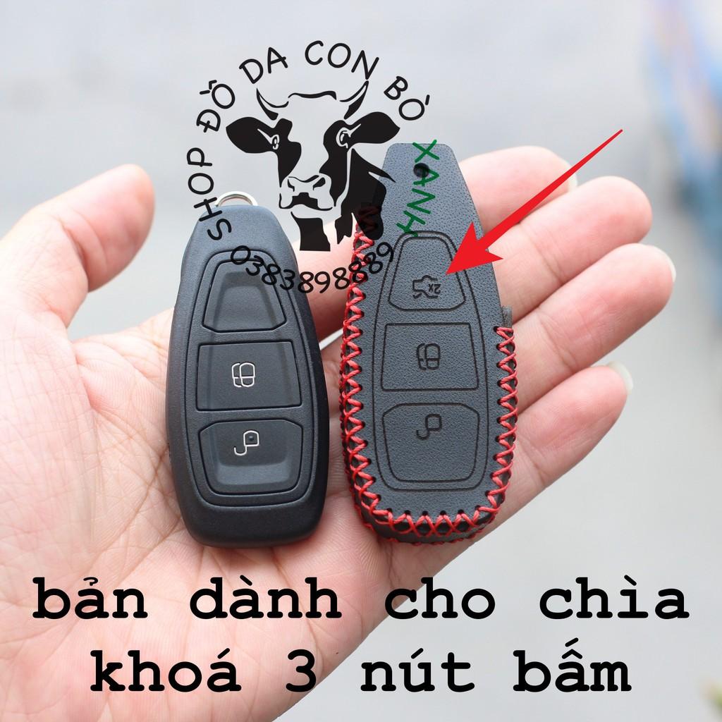 Bao da dành cho chìa khoá Ford Ecosport, Fiesta, Focus handmade da thật 004