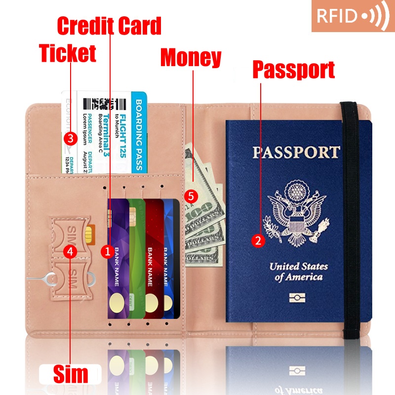 Bao Da PU Cao Cấp Đựng Passport, Hộ Chiếu Với 6 Màu Siêu Đẹp, Sang Trọng. Hàng Có Sẵn