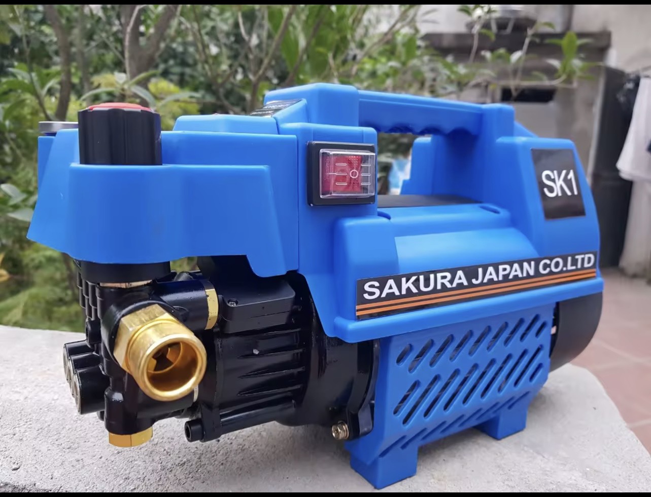 Máy rửa xe áp lực cao Sakuza 100% lõi đồng, chế độ Auto Stop- Chính hã.ng