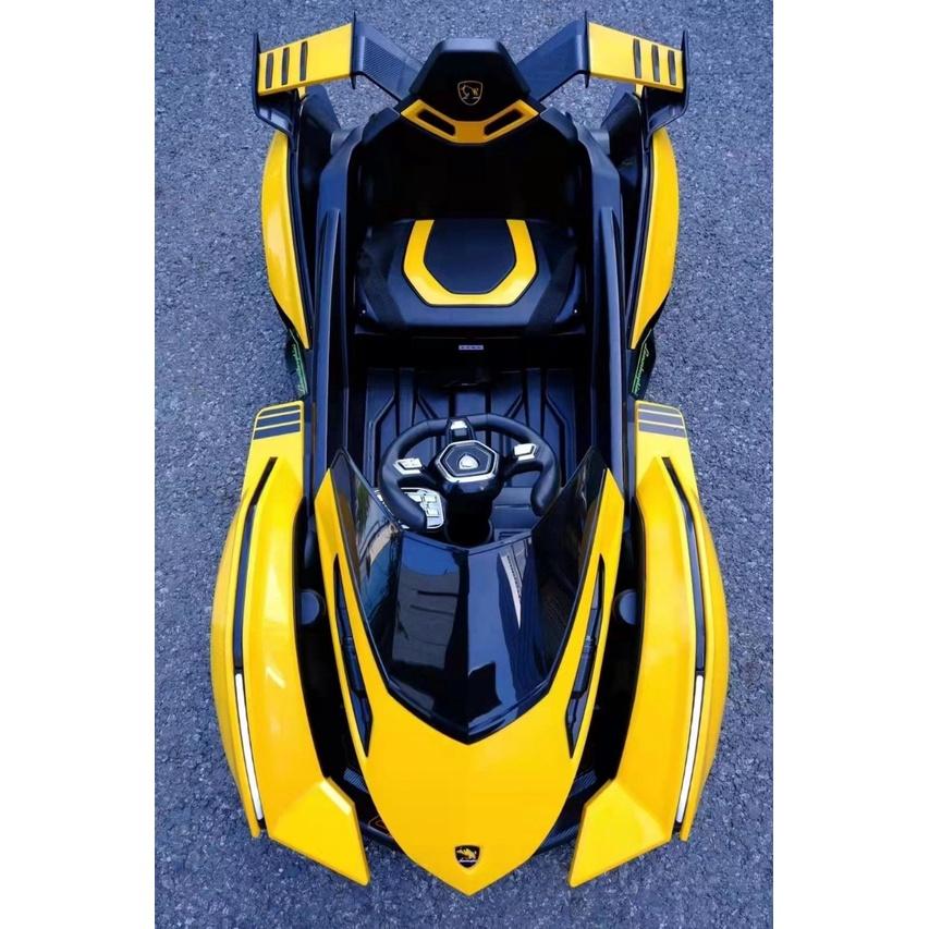 (hỗ trợ ship)Xe oto điện cho bé Lamborghini MG 9188 bản thể thao nhạc đèn LED 2 động cơ bình to 12V kết nối USB
