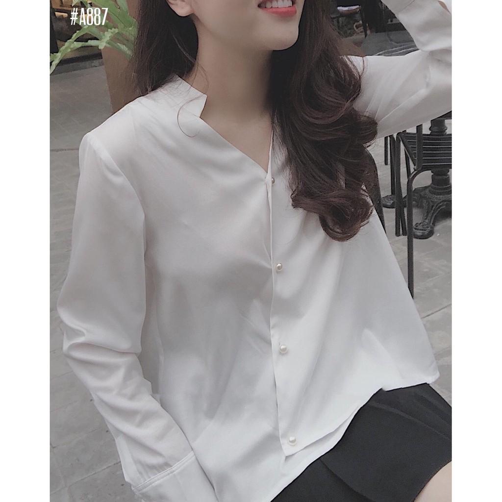 Áo sơ mi nút ngọc