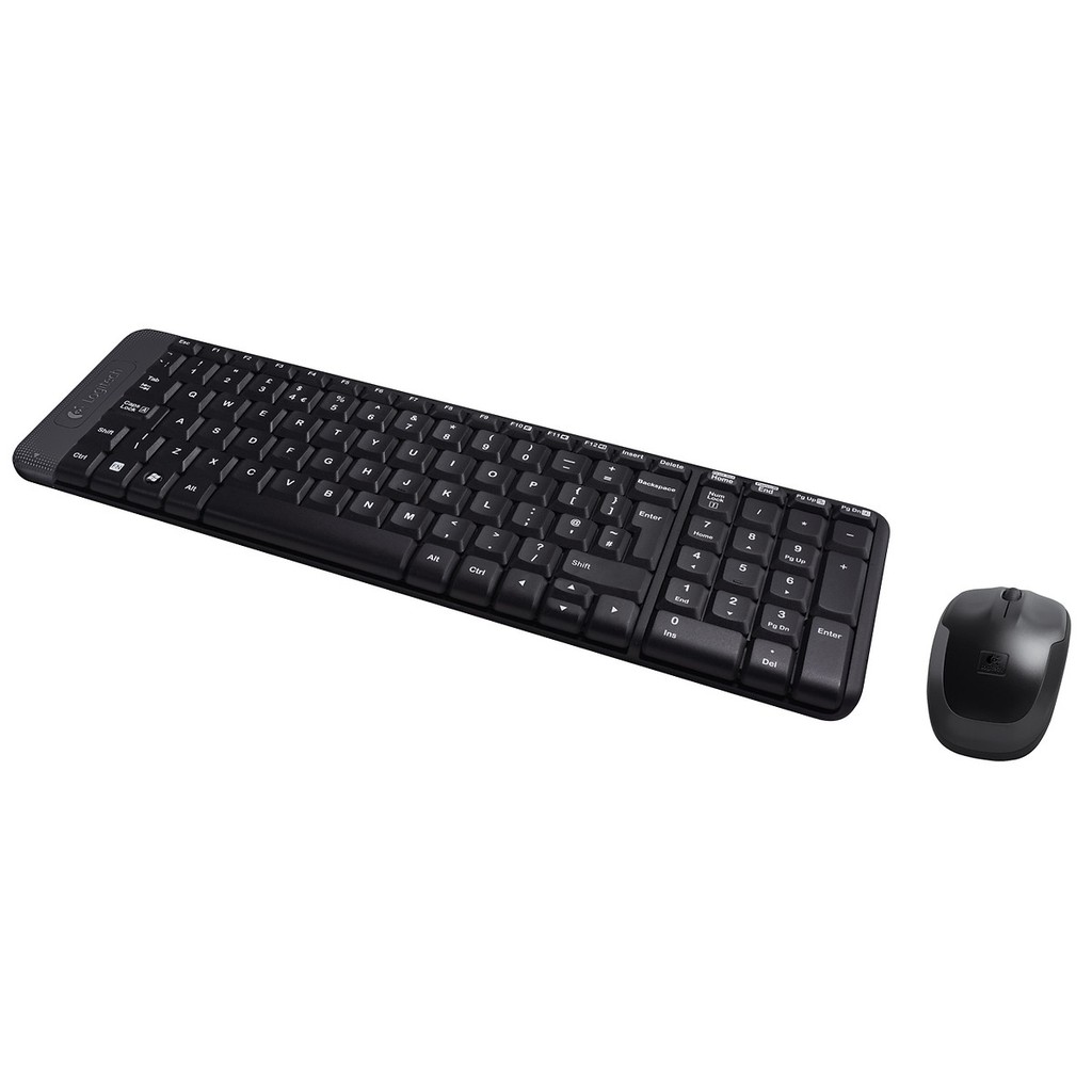 Bộ Bàn Phím Và Chuột Logitech MK220 Kết Nối Không Dây Wireless 2.4Ghz, Nhỏ Gọn - Hàng chính hãng