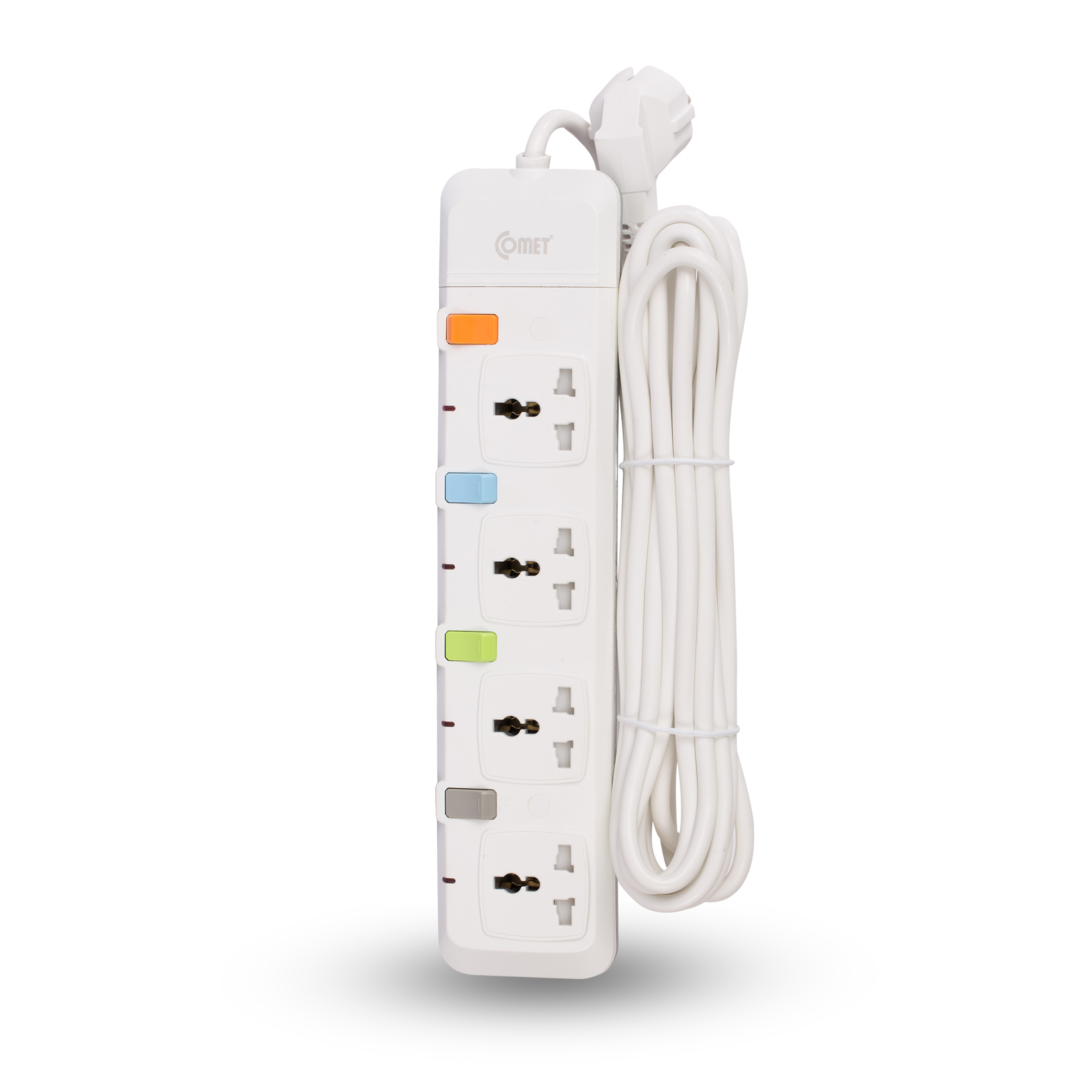 Ổ Cắm Điện Nối Dài Comet CESG2405 Có 4 Ổ 3 chấu Dây Dài 5m Có Công Tăng Riêng Biệt – Hàng Chính Hãng