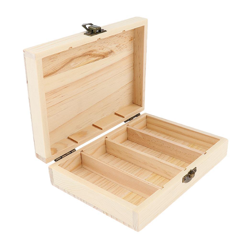 4 Slots Essential Oil Wooden Box Storage Case Large Organizer for 30ML Oil Best for Keeping Your Oils Safe