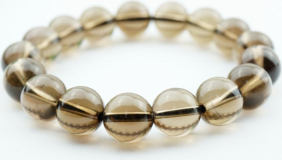 Vòng Tay Đá Thạch Anh Khói Smoky Quartz Tự Nhiên 12mm 17 hạt