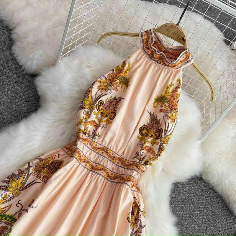 ĐẦM LỤA CỔ YẾM HOẠ TIẾT CAO CẤP