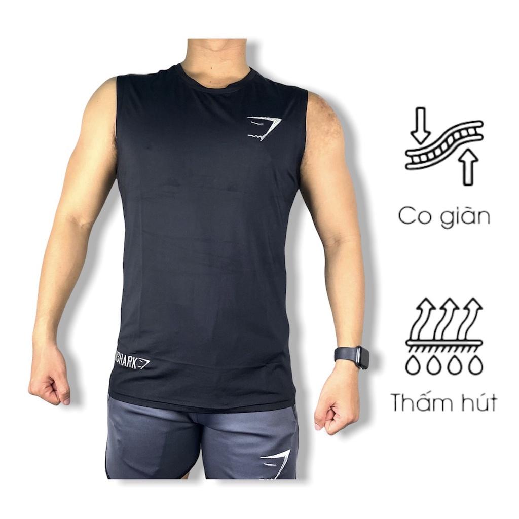 Áo thun sát nách thể thao DO GYM SHOP thun lạnh 4 chiều thoáng mát, logo thêu không bị bông tróc