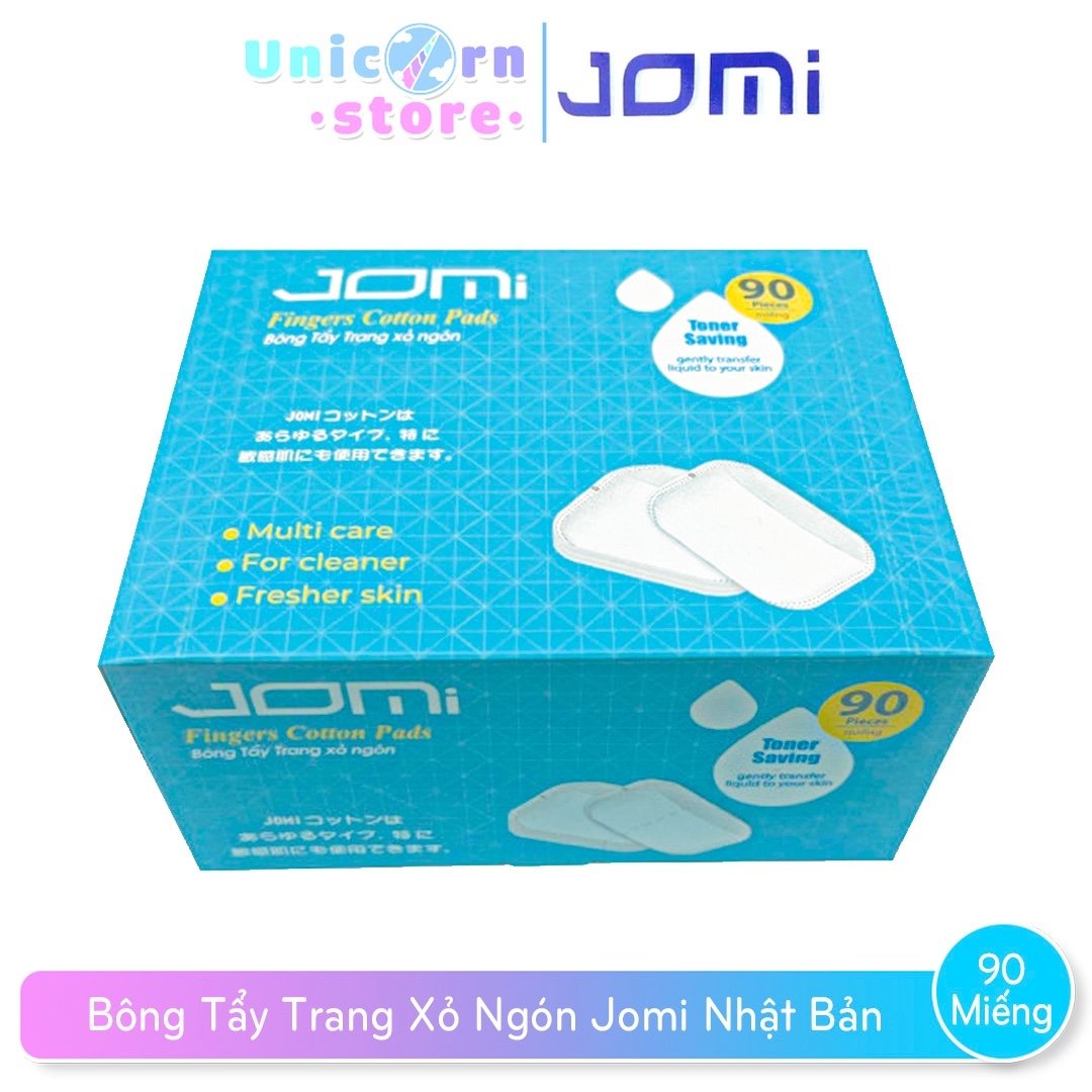 Bông Tẩy Trang Xỏ Ngón Jomi Hộp 90miếng