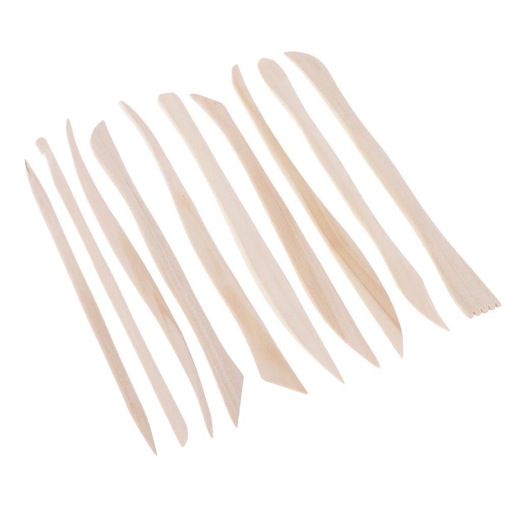 10 Miếng Bộ Gỗ Polymer Đất Sét Dotting Điêu Khắc Dụng Cụ Thủ Công Tiếp Liệu