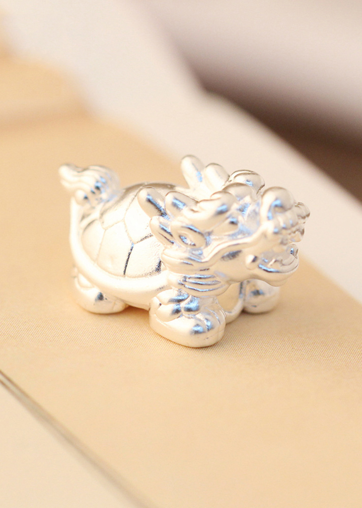 Charm bạc long quy xỏ ngang - Ngọc Quý Gemstones