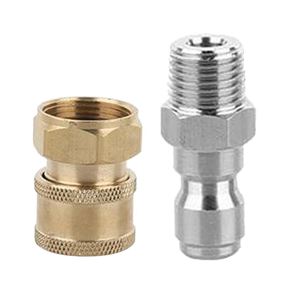2x Quick Connector Coupler for Pressure Washer Nozzle Hose Pipe Fitting A+E