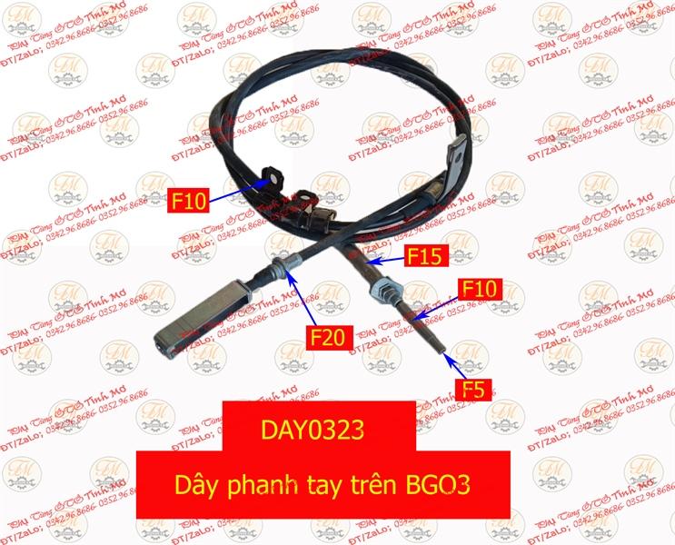 Dây phanh tay trên BGO3