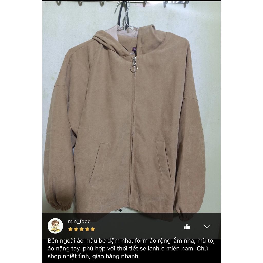 Áo Khoác Nhung Lì Da Lộn 2 Lớp Form Rộng Siêu Xinh Thời Trang 4 Mùa Ulzzang KUN