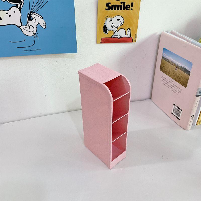 Giá nhựa 2 tầng nhỏ xinh, ống cắm bút, dao unbox cute...