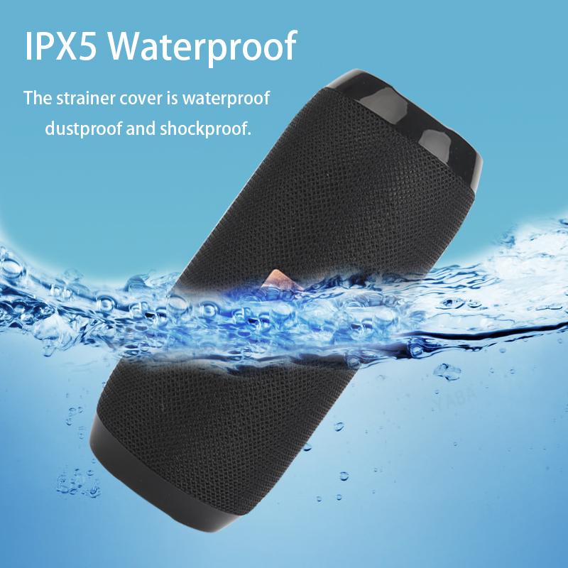 Loa Di Động Không Dây Bluetooth Tương Thích Cột Chống Nước Ngoài Trời USB AUX TF FM Radio Loa Siêu Trầm Loa caixa de som Color: blue 1200mAh