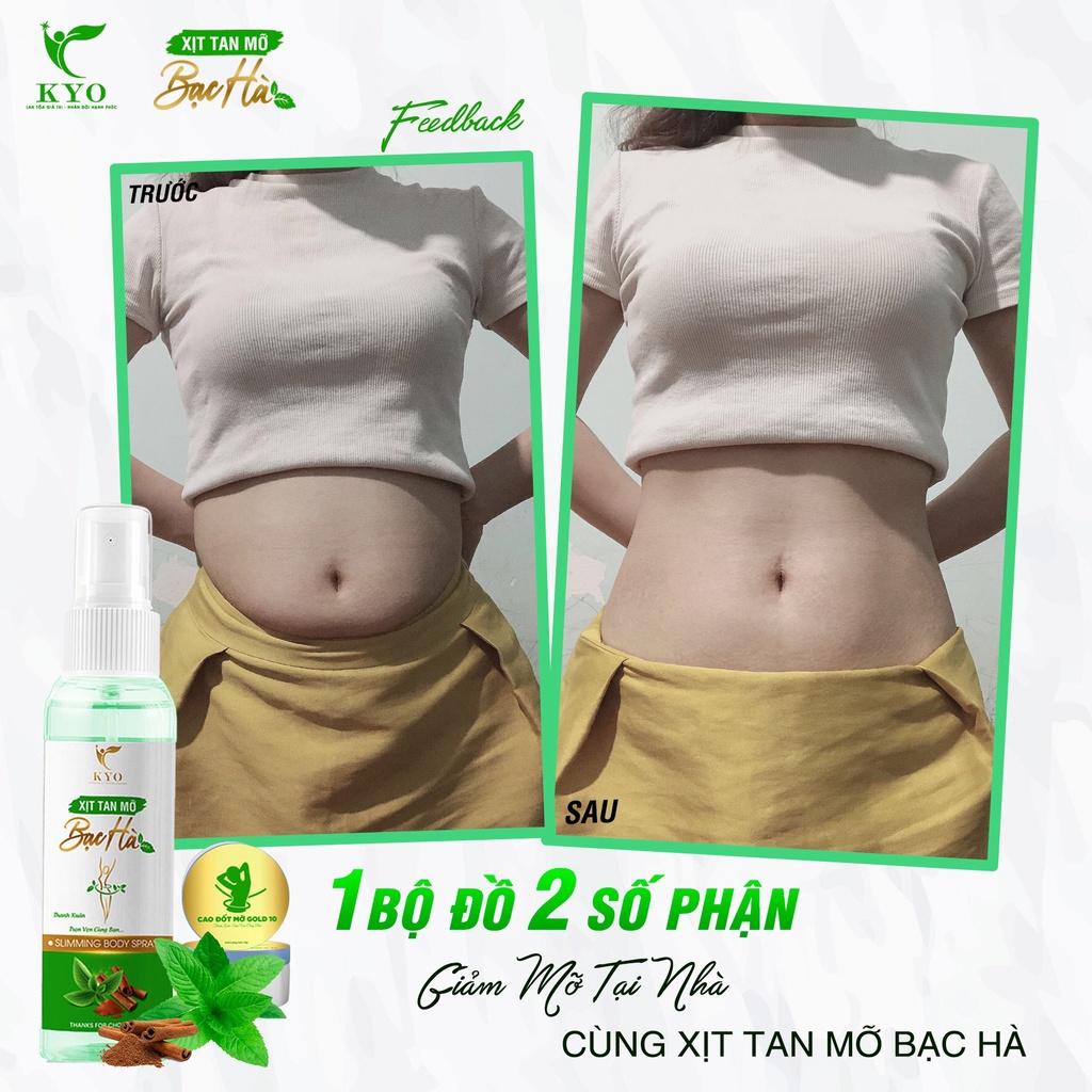 Xịt Tan Mỡ Bạc Hà 100ml giúp đào thải mỡ lấy lại vóc Dáng Chuẩn