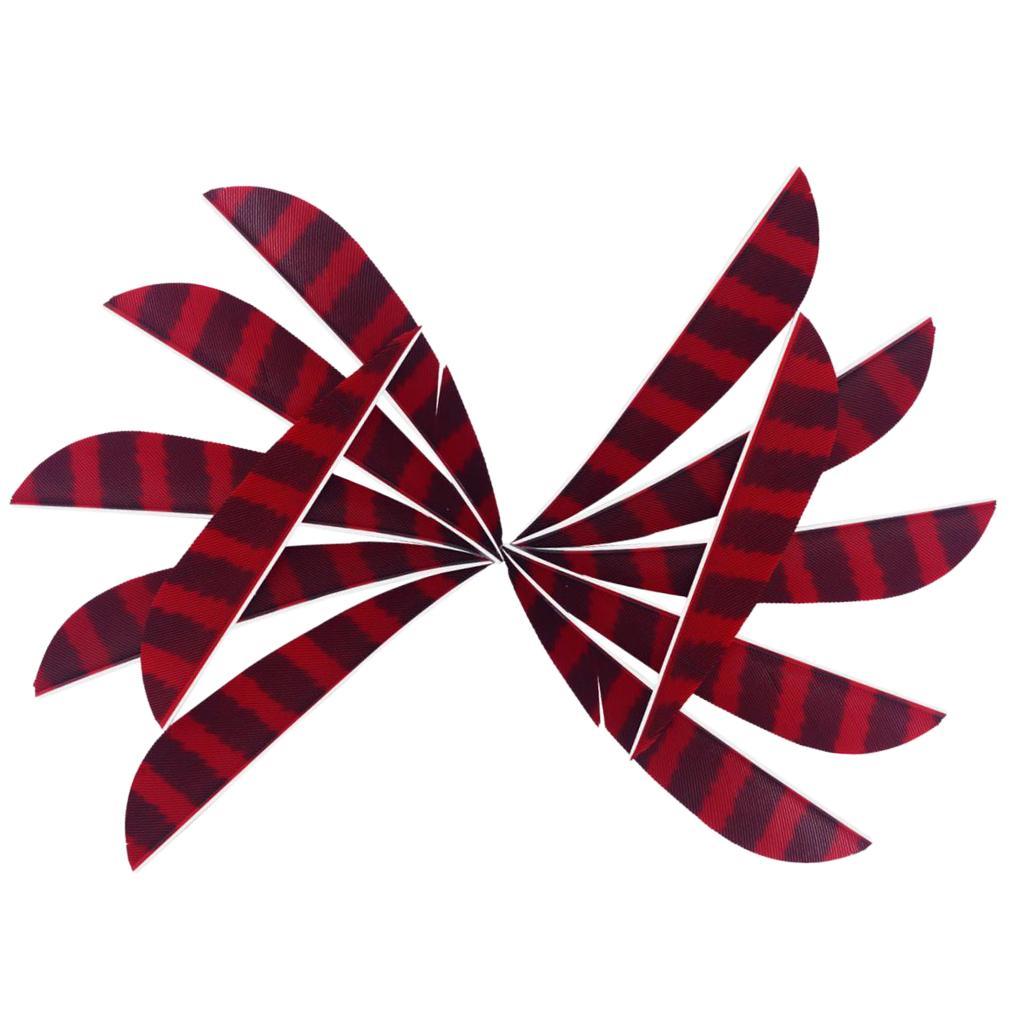 12 Pieces Arrow Vanes 4 Inch Plastic Feather Fletching DIY Archery Arrow - 6 Colors for Choose