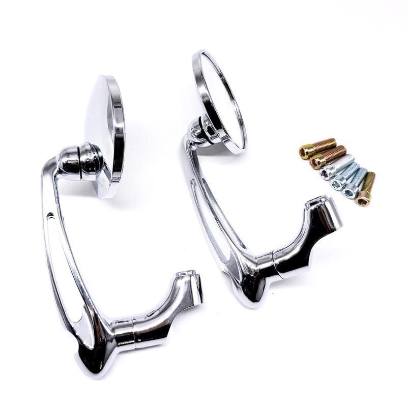 Gương Chiếu Hậu Hình Tròn Màu Đen / Chrome Thông Dụng Cho Xe Máy / Xe Đạp / Scooter 10mm