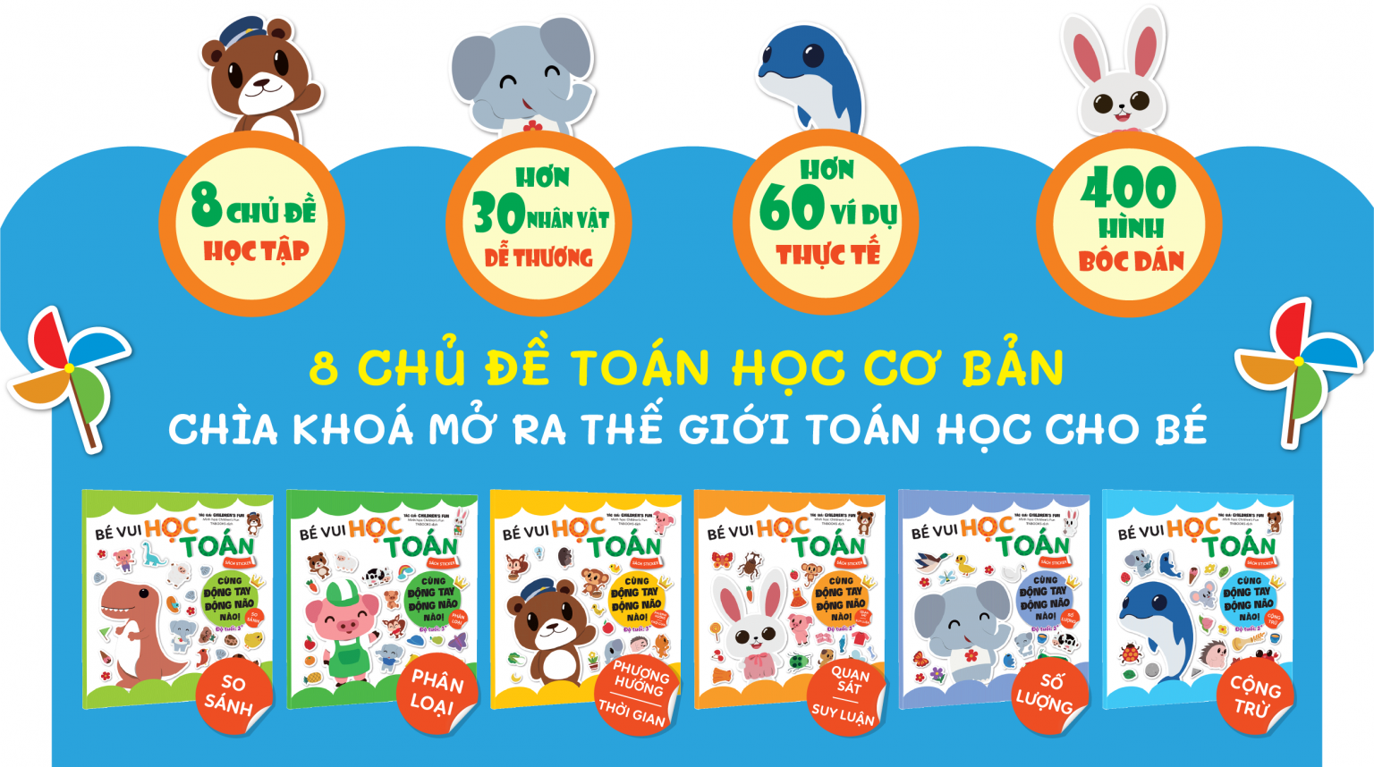 Sách Bóc Dán Bé Vui Học Toán- Sticker vui nhộn cho bé chăm chỉ học toán, sách dành cho mẹ và bé từ 3-12 tuổi- NXB Lao Động