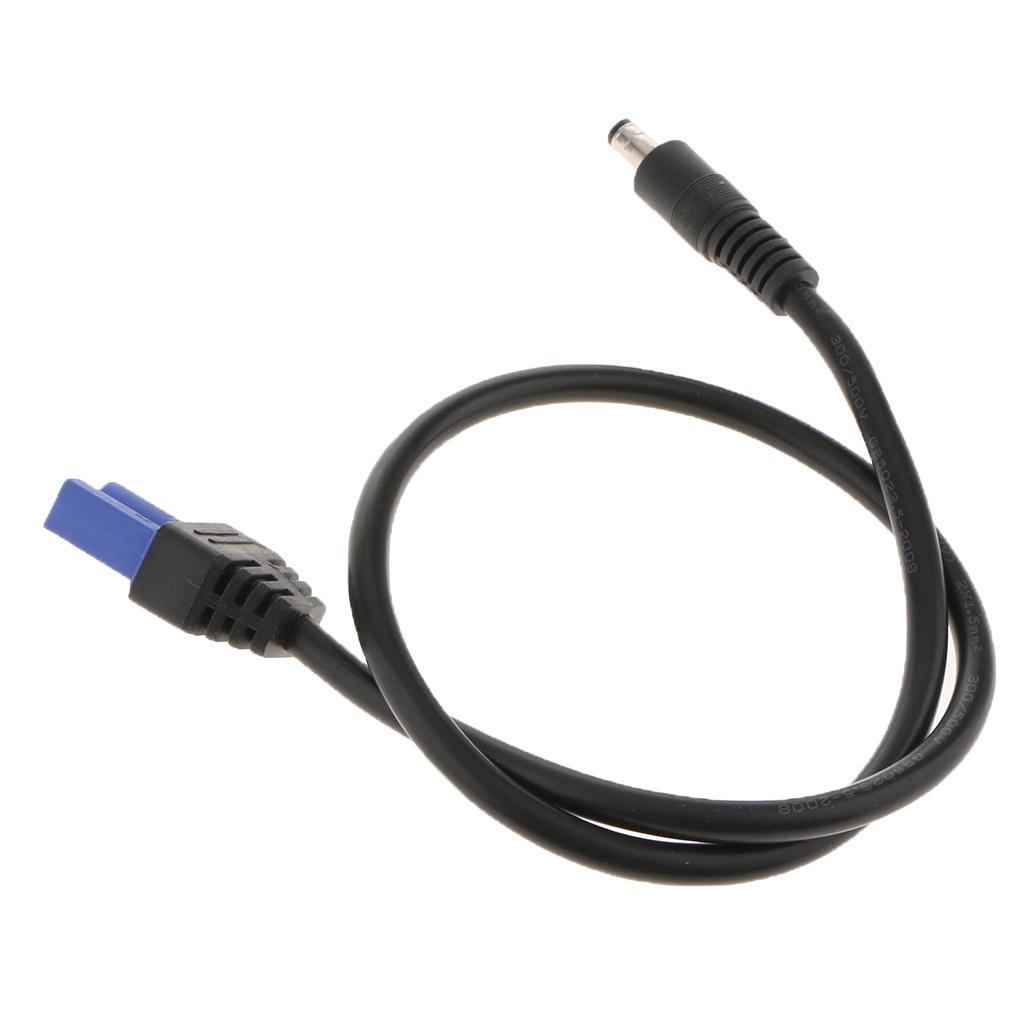 20 Inch EC5 to DC 5.5 Mm X 2.5 Mm Coaxial Cable Adapter Cable Black