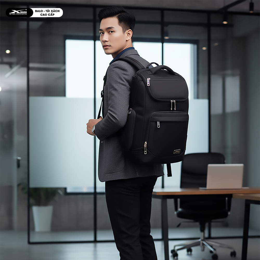 Balo Doanh Nhân Cao Cấp Chống Nước Nhiều Ngăn Xbags Prime X XB2009 Màu Đen Sang Trọng Đẳng Cấp, Đựng Được Laptop 15.6 Inch!