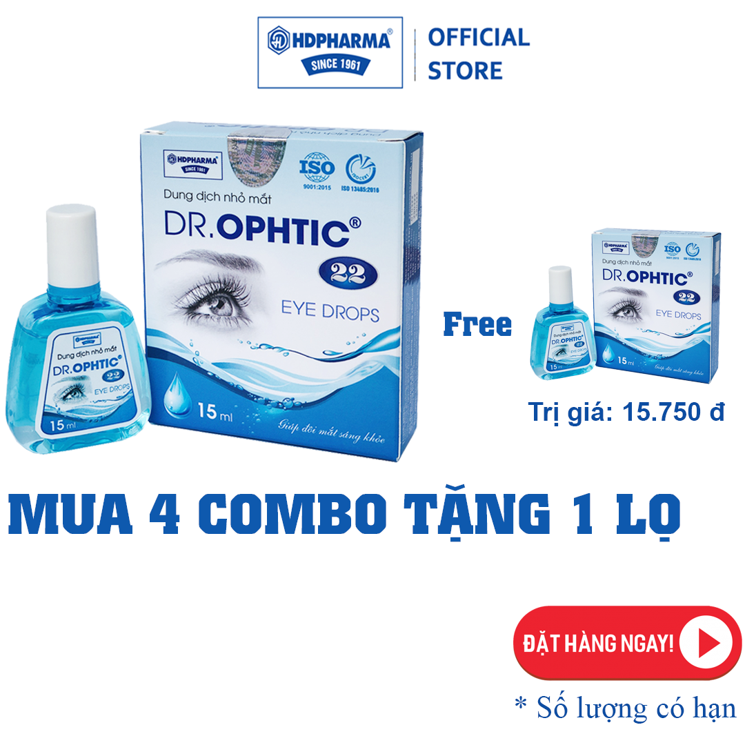 DUNG DỊCH NHỎ MẮT DR.OPHTIC - GIÚP ĐÔI MẮT SÁNG KHOẺ TỰ NHIÊN
