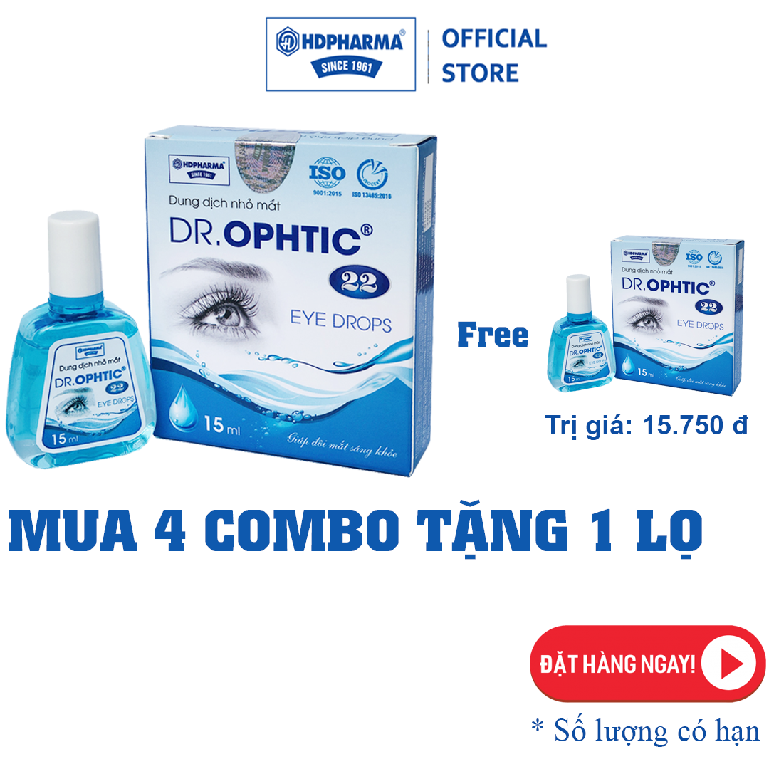 [Combo 3 Sản Phẩm] DUNG DỊCH NHỎ MẮT DR.OPHTIC - GIÚP ĐÔI MẮT SÁNG KHOẺ TỰ NHIÊN ( GIẢM MỎI MẮT, ĐAU MẮT, RỈ MẮT ... )