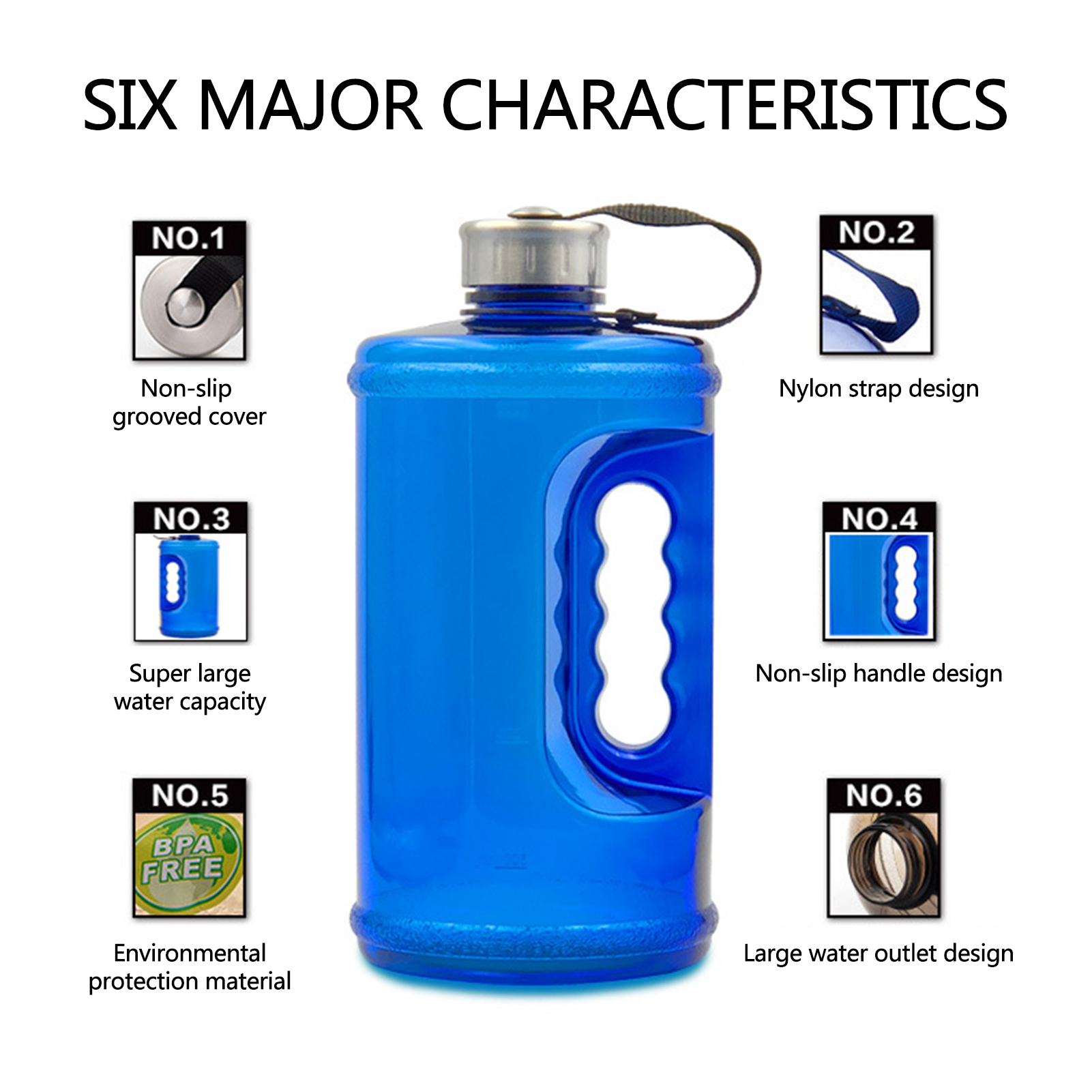 Bình Đựng Nước Thể Thao Lastics Dung Tích 2.2L