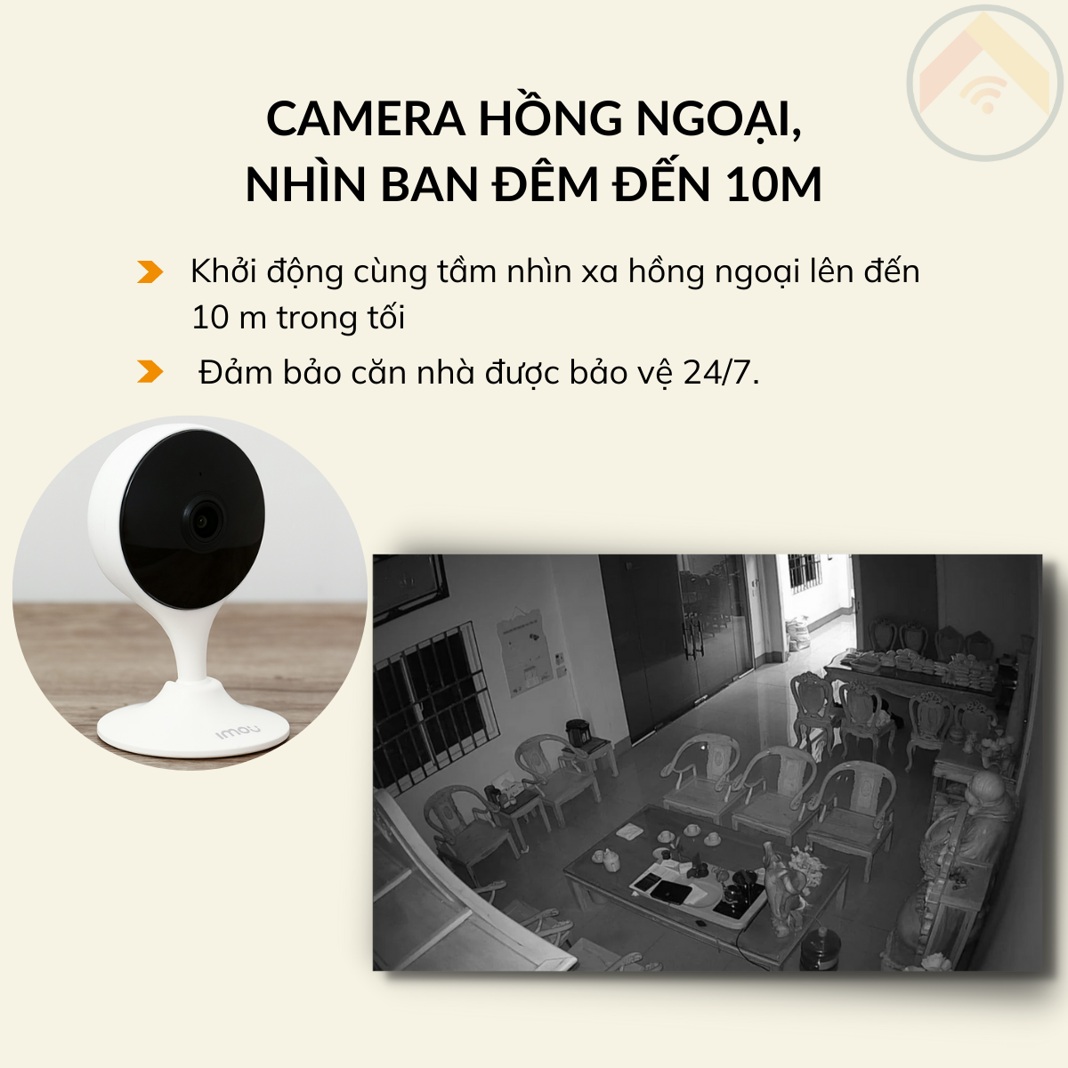 Hàng chính hãng Camera IMOU CUE-2D C22SP kèm thẻ nhớ 32GB Wifi 2MP H264