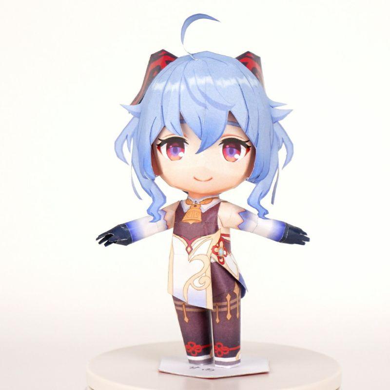 Mô hình giấy anime girl Chibi Ganyu game [Genshin Impact]