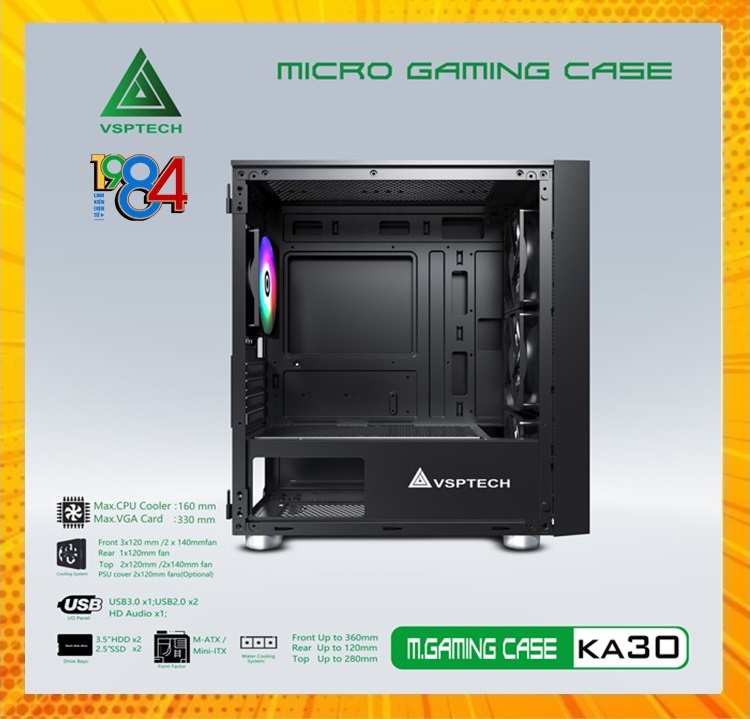 Thùng CASE VSPTECH GAMING KA30 - Hàng chính hãng