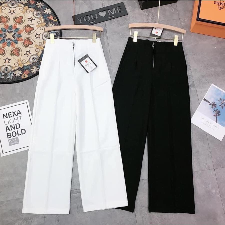 Quần ống rộng Quần culottes nữ lưng cao mặc đi làm đi học đi chơi che bụng ba màu mẫu mới