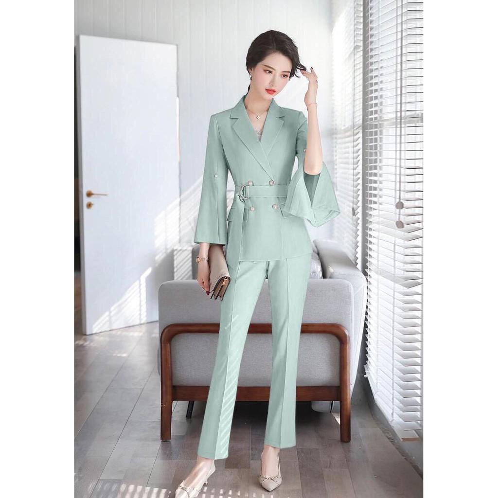 BỘ VEST DÀI TAY CÁCH ĐIỆU TRẺ TRUNG - QW610