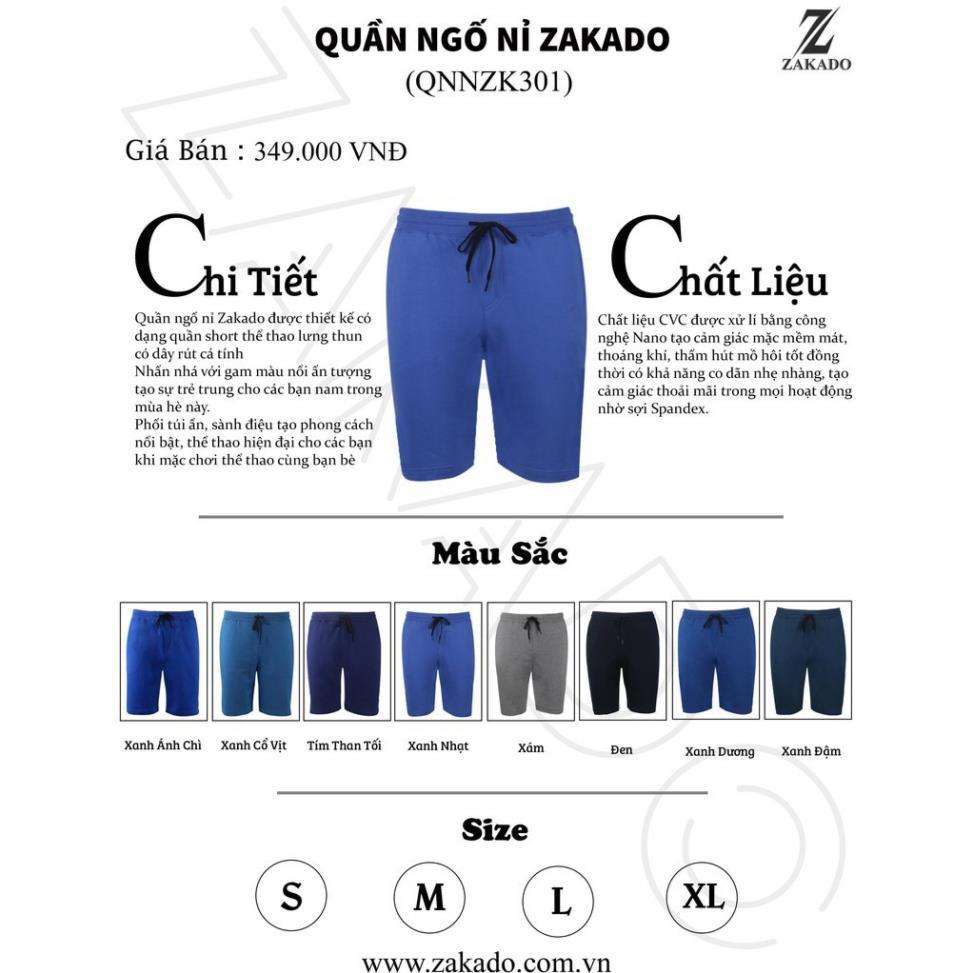 Quần short nam ZAKADO cao cấp (QNNZK301)