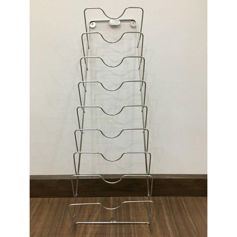 Kệ inox để vung,máng treo vung inox , Giá treo inox để nắp vung nồi 6, 9 tầng SUS304
