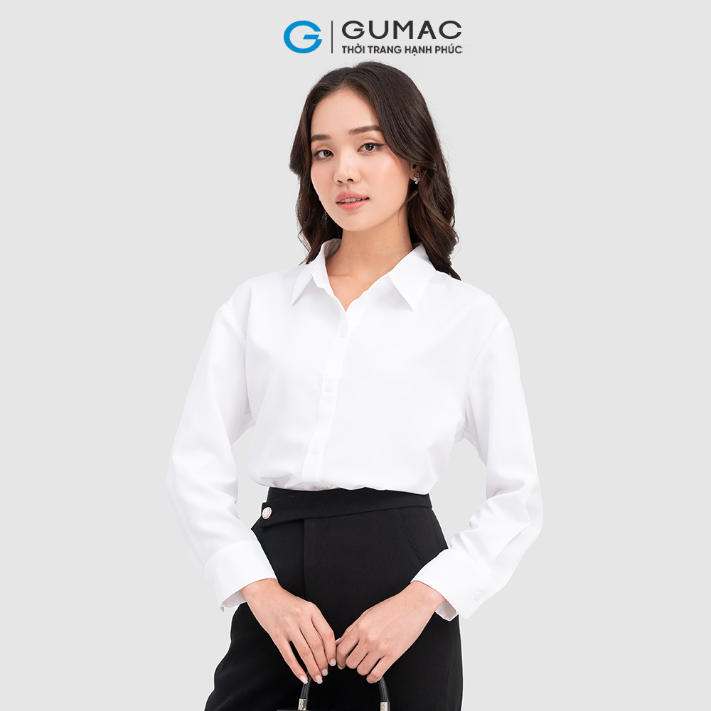 Áo sơ mi nữ GUMAC AC11012 oversize thoải mái nhiều màu