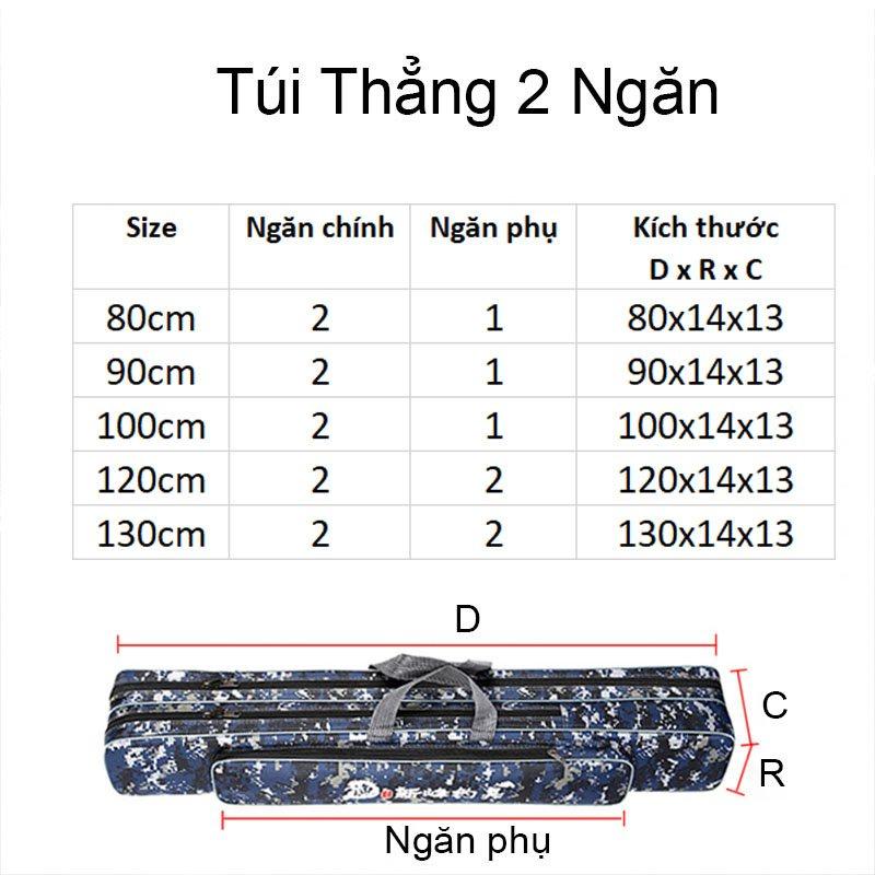 Túi đựng cần câu cá, bao đựng cần câu đa năng 2 ngăn dài 80-120cm màu dàn di cao cấp PK-9 hình dáng đẹp  chất lượng