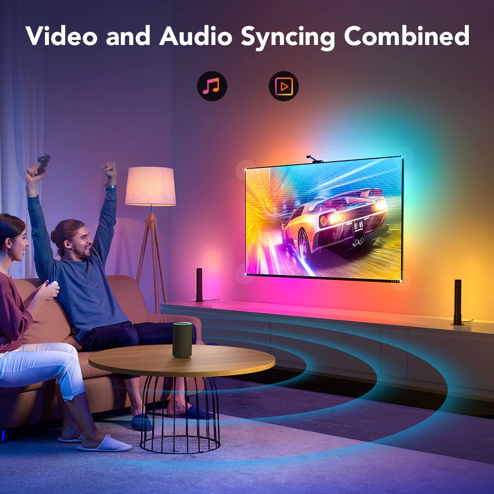 Bộ đèn LED trang trí TV Govee DreamView T1 Pro TV Backlight H605B | Kèm camera cảm biến màu thông minh | ánh sáng RGBIC