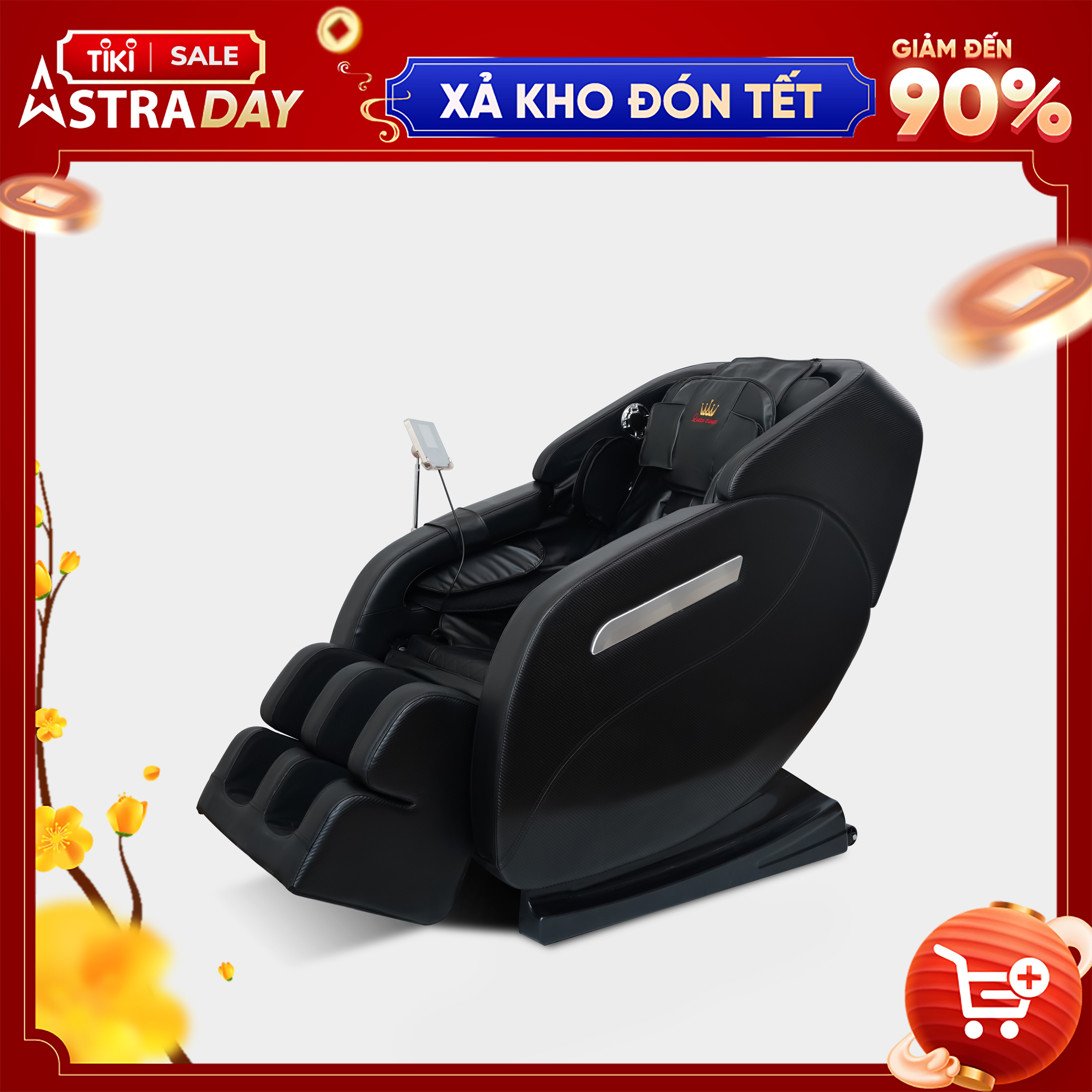 Ghế Massage QUEEN CROWN 3D QC-L8 Chất Lượng Cao - Máy Massage Toàn Thân Tích Hợp Nhiệt - Quà Tặng Ý Nghĩa Cho Người Thân