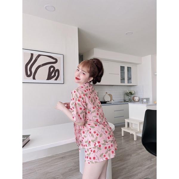 trucmy2205 - Đồ Ngủ Nữ Kimono lụa xốp quảng châu, Freesize 40-65kg, tuỳ chiều cao - HÌNH CHỤP THẬT