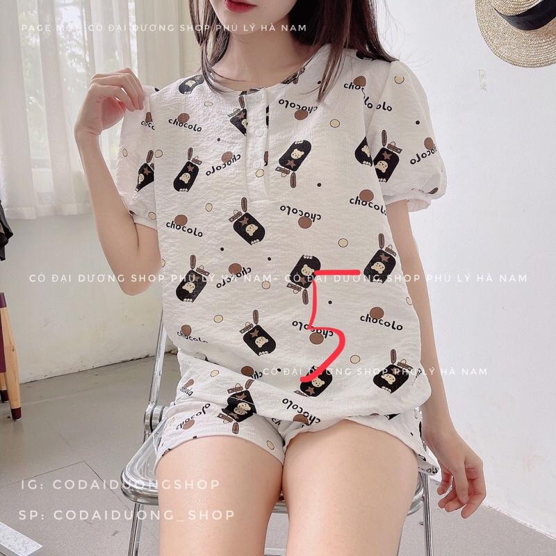Bộ ngủ xốp cộc cổ tròn