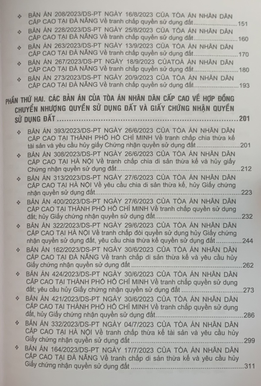 Combo 4 cuốn Tuyển tập các bản án của Tòa án nhân dân cấp cao