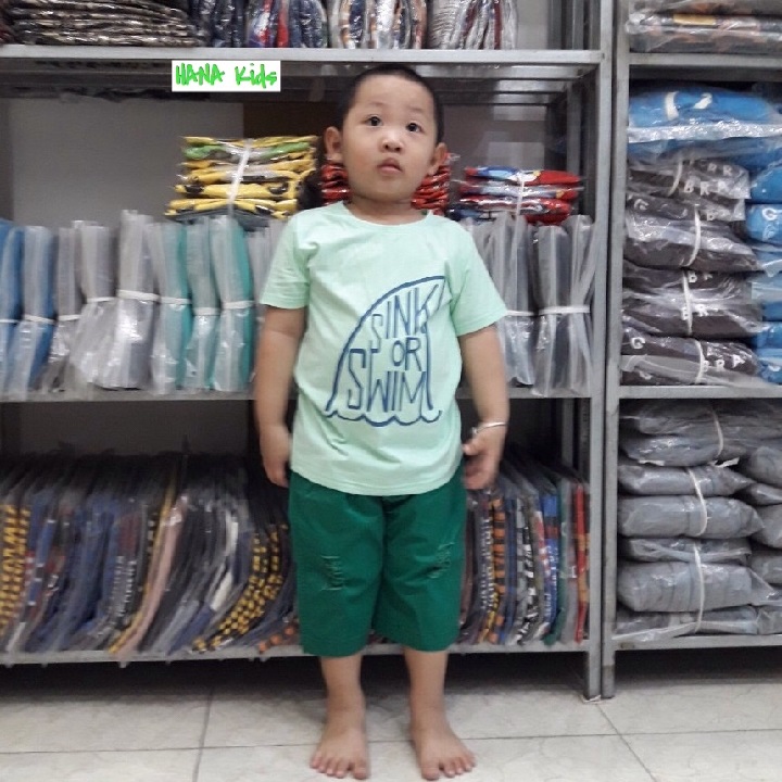 K1707 Set quần kaki và áo thun bé trai từ 12-27kg