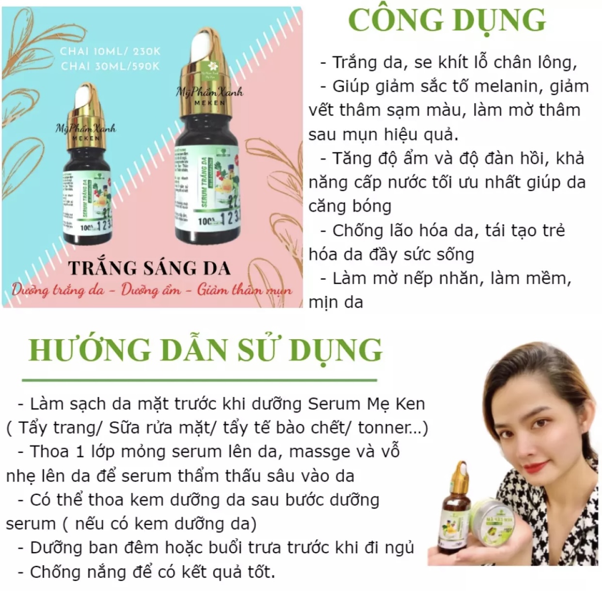Serum Trắng Da Mẹ Ken