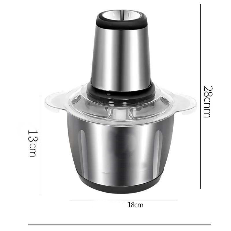 Máy Xay Thịt Đa Năng Cối Inox 304 4 Lưỡi Đa Năng, Công suất 250W- Xay thịt, xay tỏi ới, xay rau củ quả