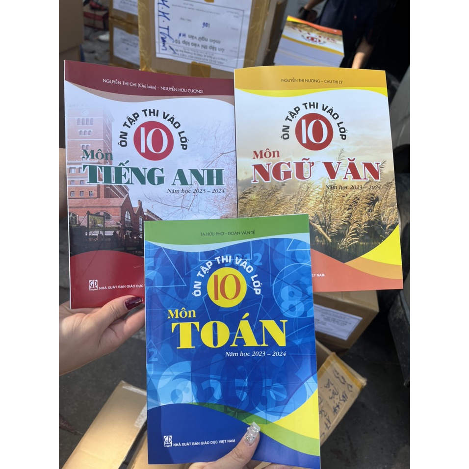 Combo 3 cuốn Ôn Tập Thi Vào 10 môn Toán + Ngữ Văn + Tiếng Anh ( NXB Giáo Dục Việt Nam)