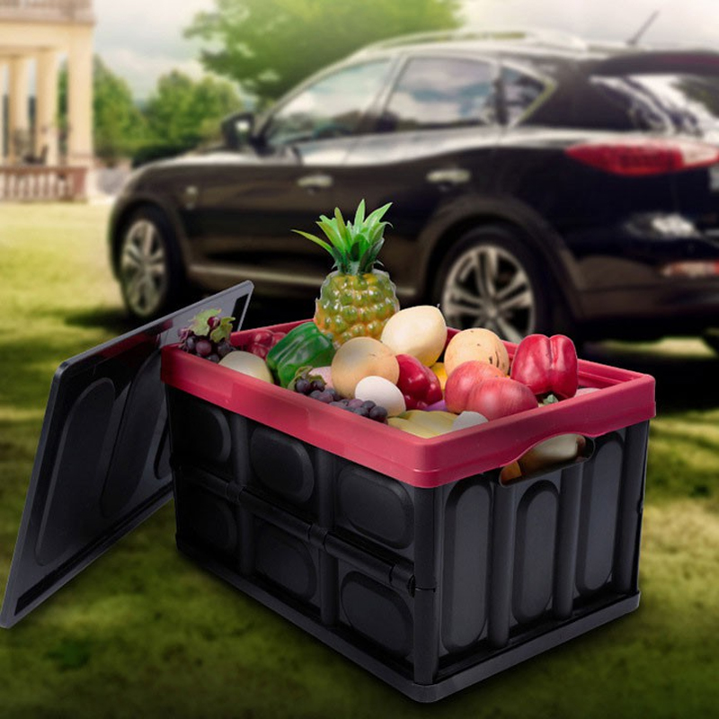 Thùng Nhựa Để Đồ Đa Năng Gấp Gọn Để Cốp Ô Tô - Dung Tích 30 ~ 50 Lít