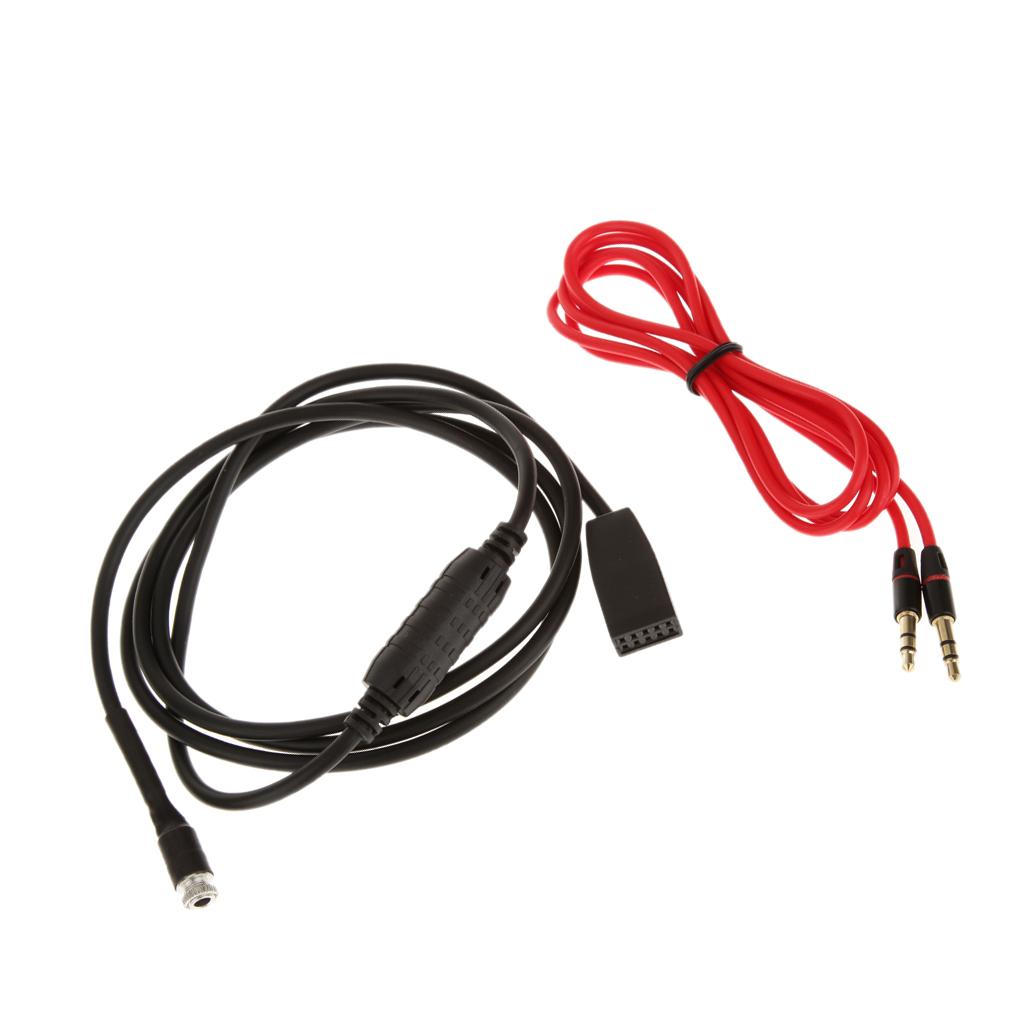 3.5mm Aux Input Adapter Radio Music Cable Female Dash Socket For BMW E46 E53
